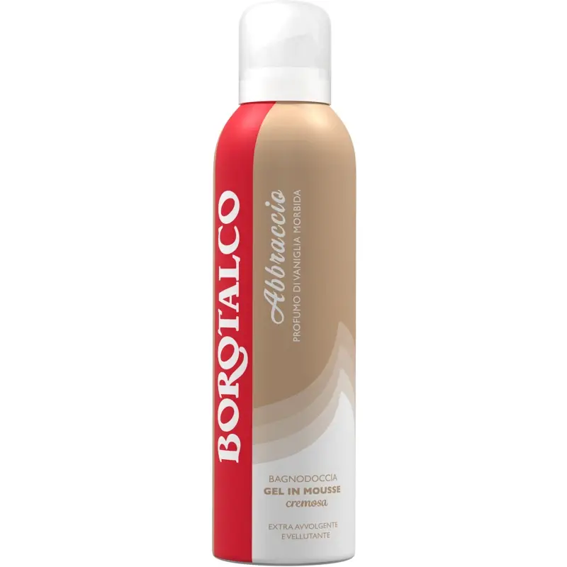 BOROTALCO ABBRACCIO BAGNODOCCIA GEL IN MOUSSE PROFUMO DI VANIGLIA MORBIDA 200 ML