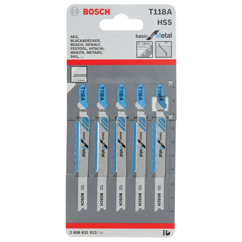 Bosch-A 5 Lame T 118 A Per Seghetto Alternativo