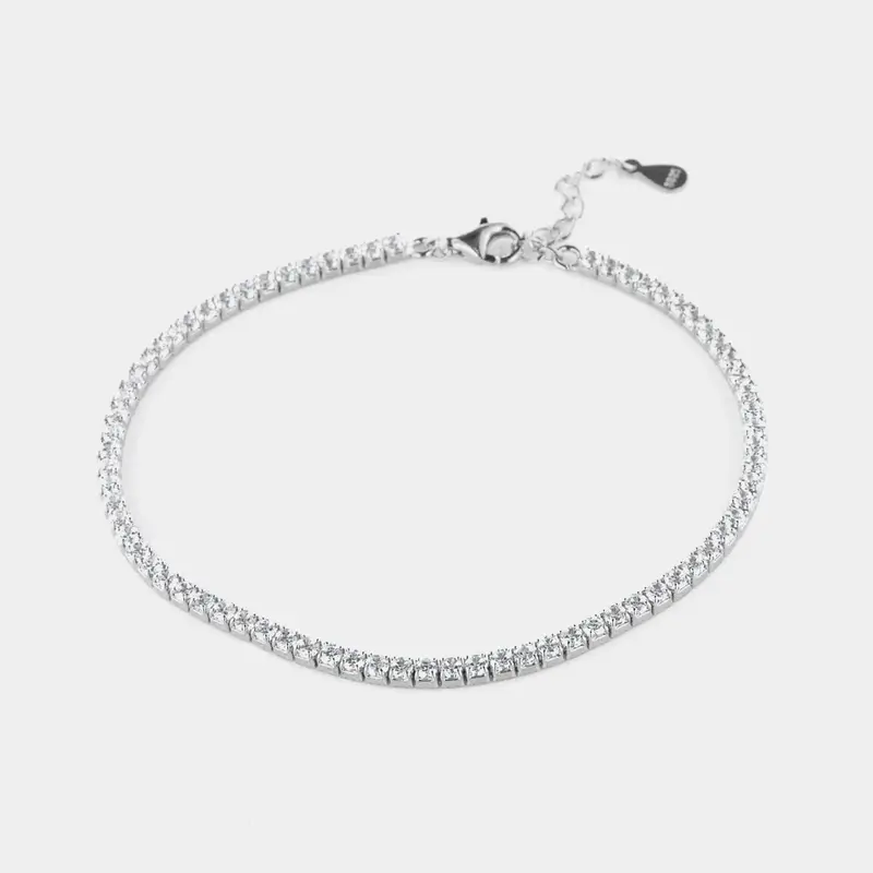 Bracciale in argento tennis con zirconi bianchi | Rohome