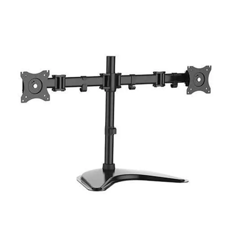 Braccio Supporto Da Tavolo Con Base Per 2 Monitor 13-27" Fino A 8 Kg A 3 Snodi (Lkbr08)