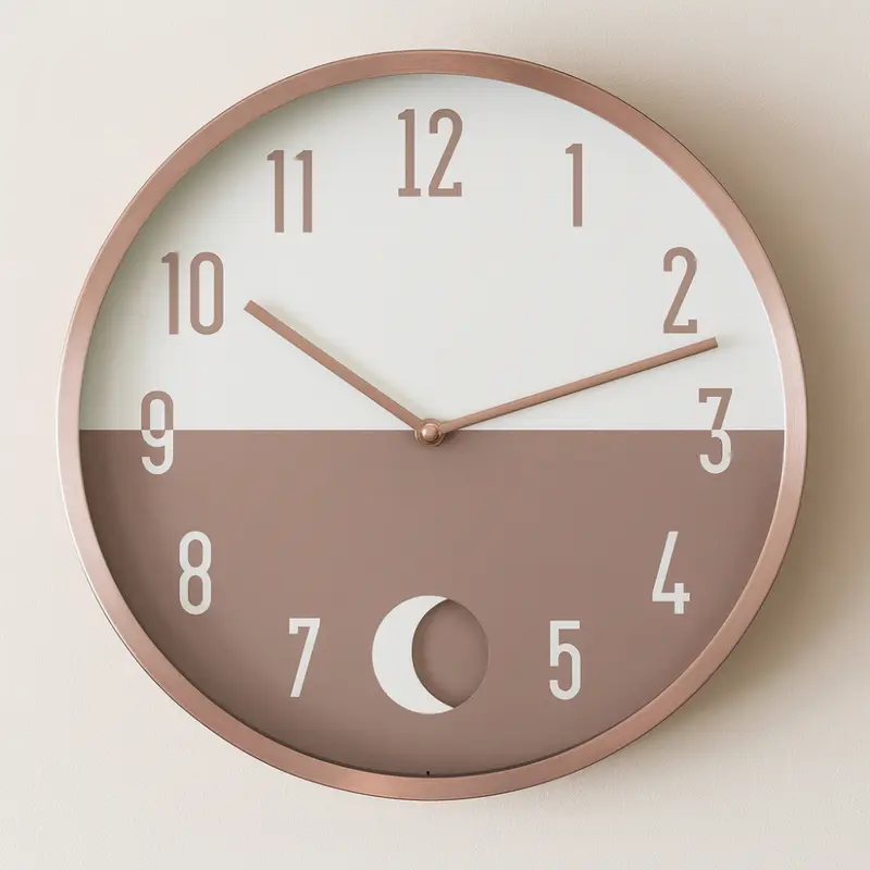 Brandani Orologio da Parete Split con Pendolo Rose Gold Ø23 cm