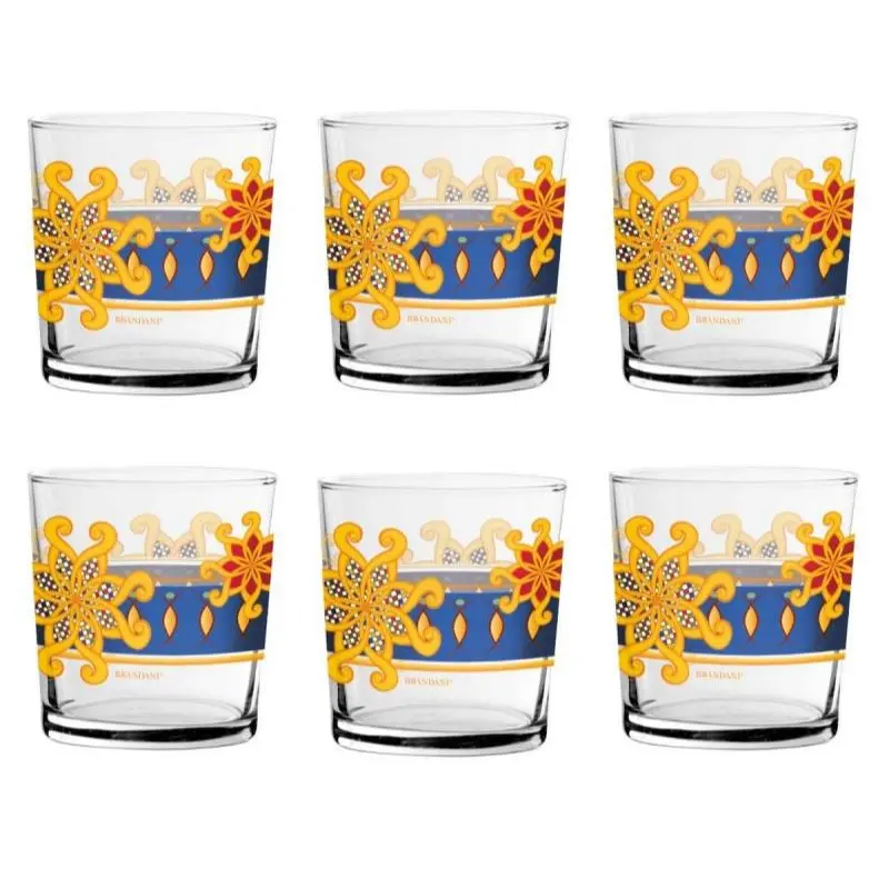 Brandani – Set 6 Bicchieri Miami Colorati – 52471 blu