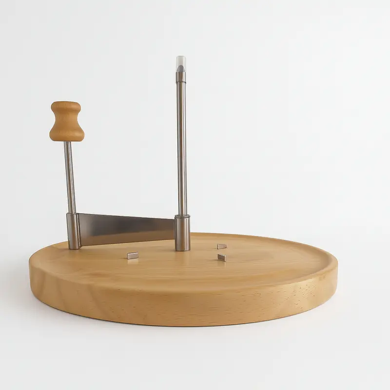 Brandani Taglia Formaggio Cioccolato Fiore Legno Inox 23 cm