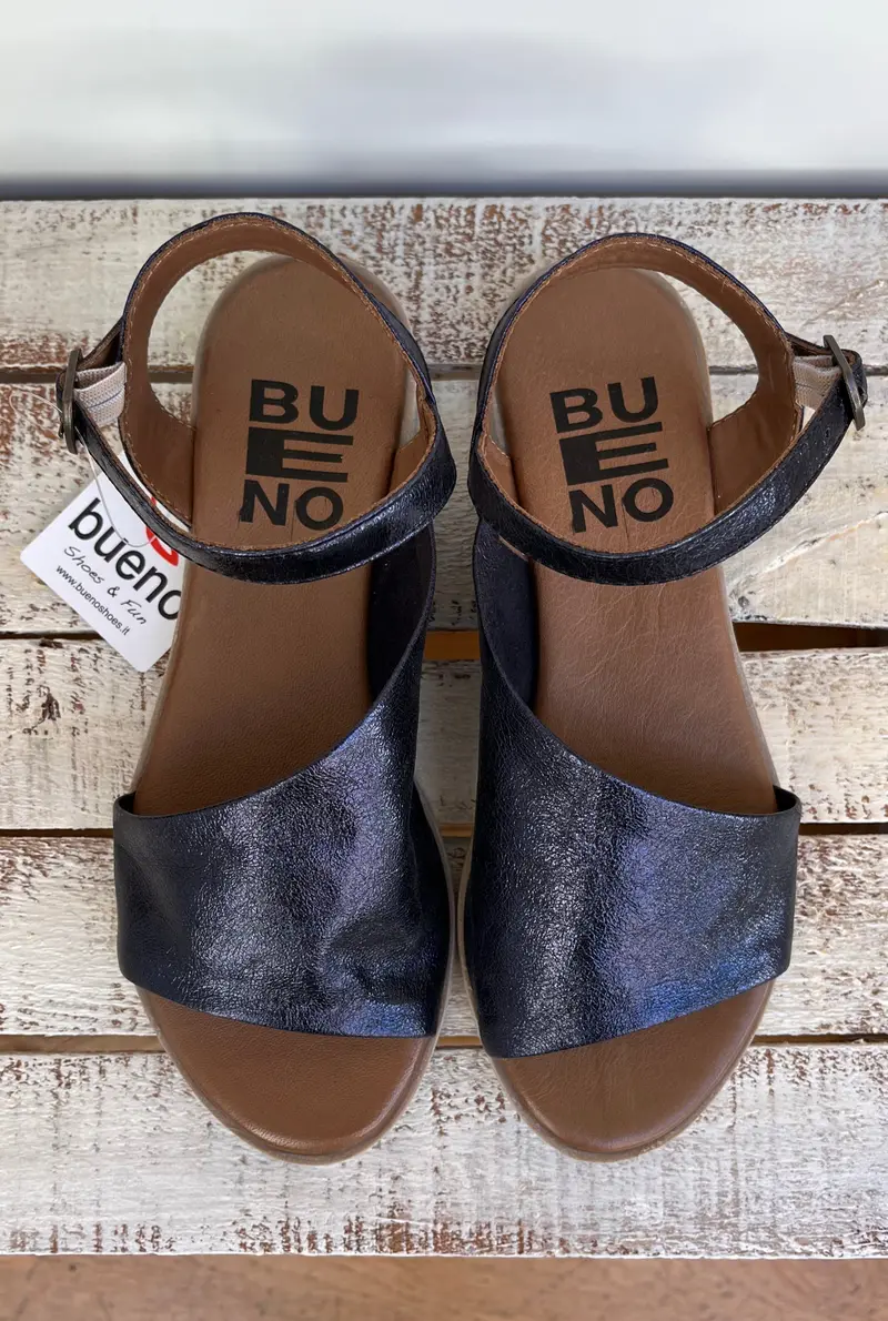Bueno - Sandalo laminato Blu -41