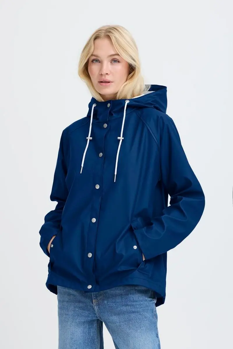 BYoung - Raincoat corto blu