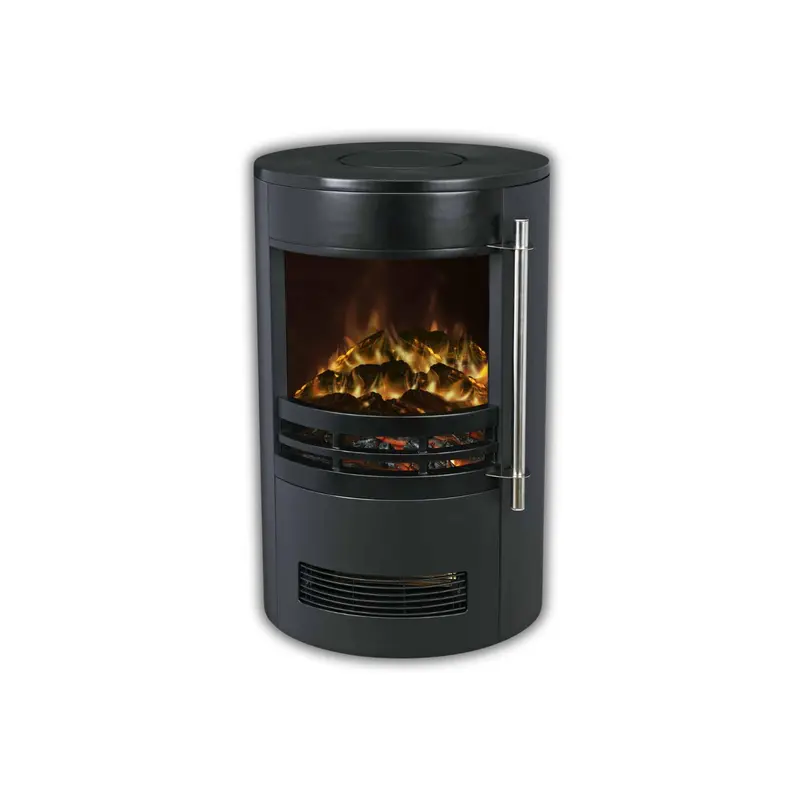 Caminetto Elettrico Parete Camino Nero Termostato Regolabile Effetto Fuoco Fiamma Realistico Dispositivo Protezione Riscaldamento Stufa Termica 2 Potenze Calore Silenzioso