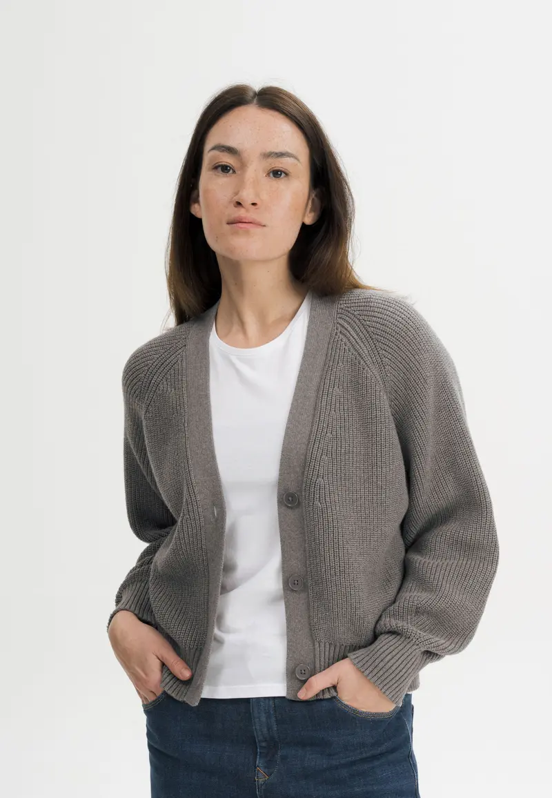 Cardigan in Maglia 100% cotone organico