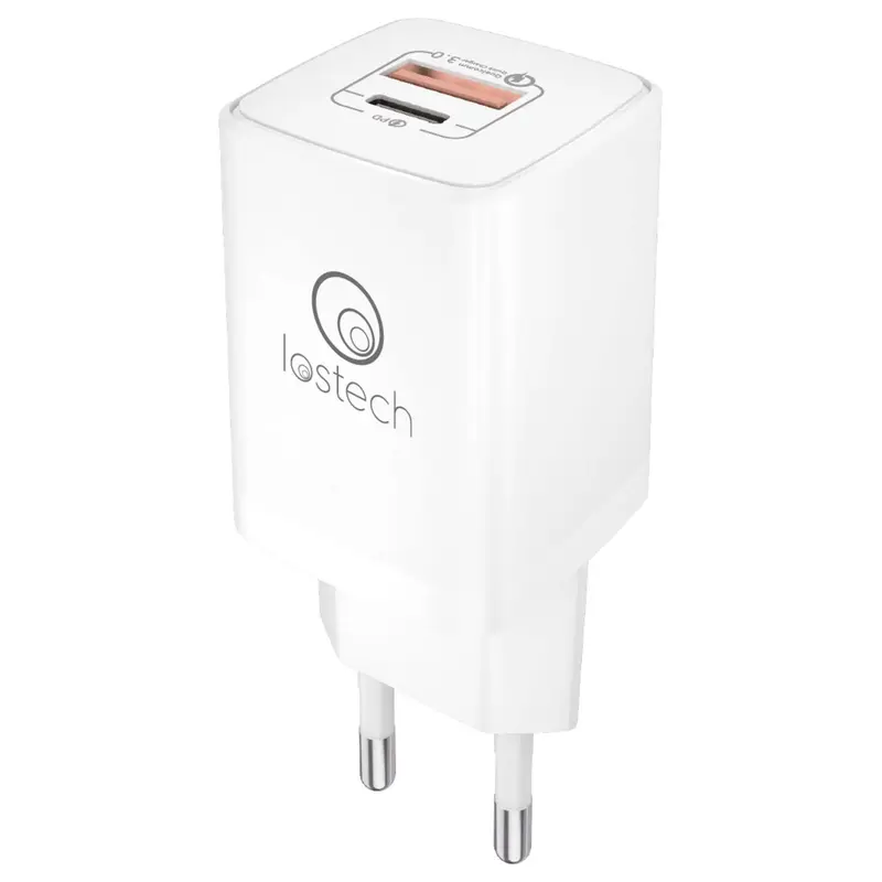 Caricatore Con Presa Usb-A E Usb-C 20W Lostech Ls-Nc08