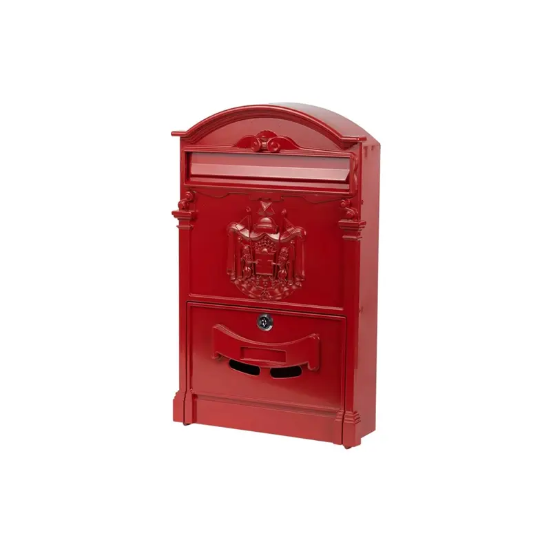 Cassetta Postale Esterno Personale Rossa Alluminio Dimensioni 41 x 9,5 x 25,5 Cm Stile Tradizionale…