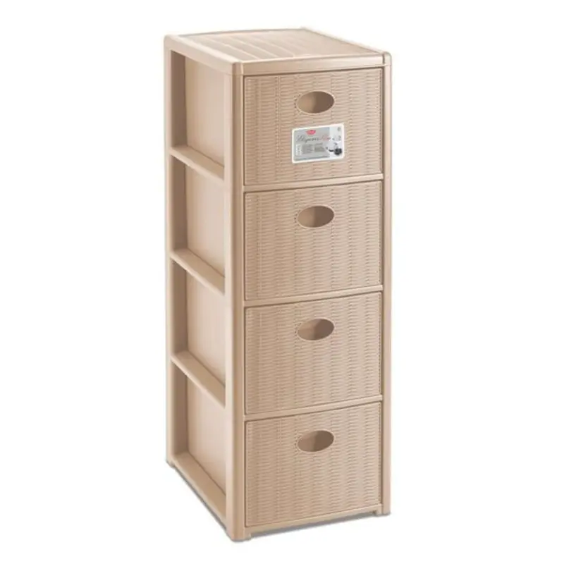 Cassettiera Elegance Slim 4 Cashmere - 30X40X80H Cm