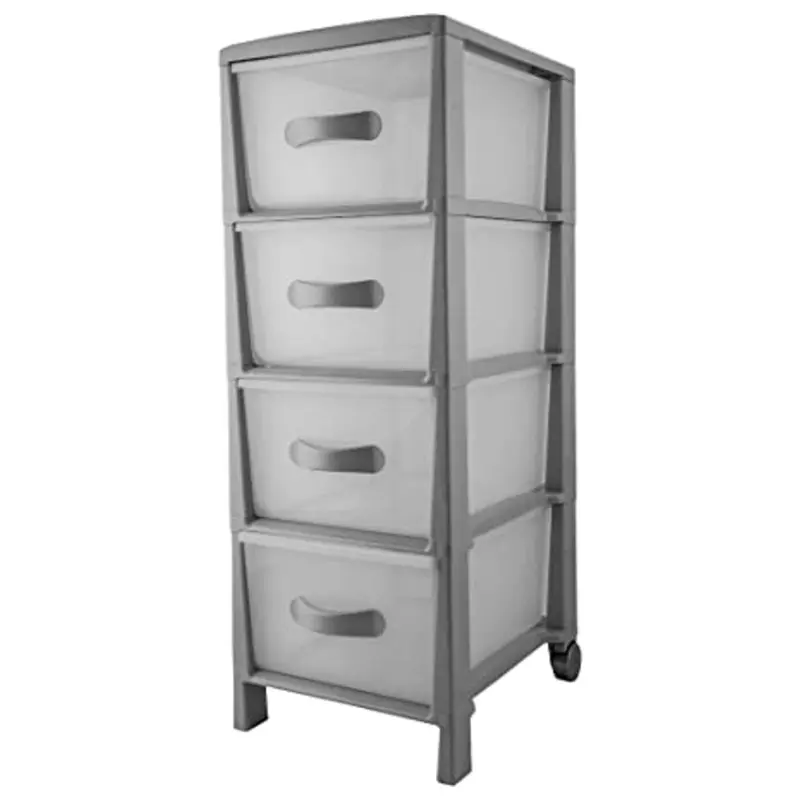 Cassettiera Slim 4 Grigio - 29,5X39,5X76 Cm