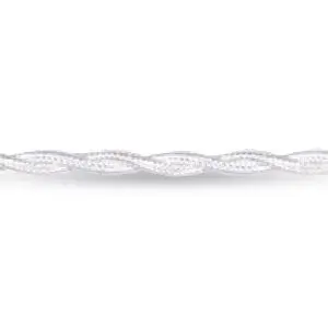 Cavo Treccia Tessile Seta 3G1mmq - 100mt Bianco Vintage con Terra