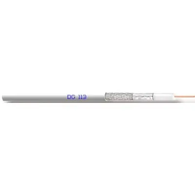 Cavo TV Coassiale DG113 Digitale Terrestre Satellitare - 100mt Bianco Ø6mm