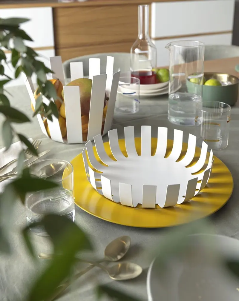 Centrotavola in metallo bianco d. 25cm | Rohome