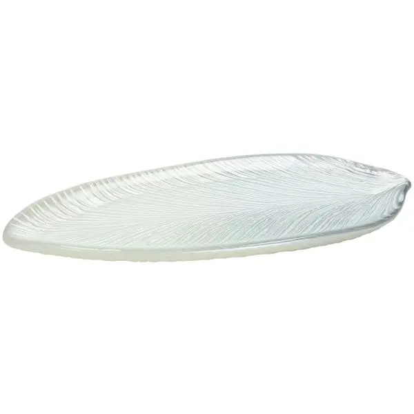 Centrotavola in vetro Galassia Leaf grigio | Rohome