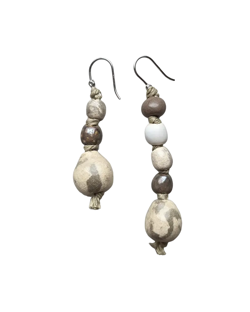 Ceramic Drop Earrings - Nomad Bead