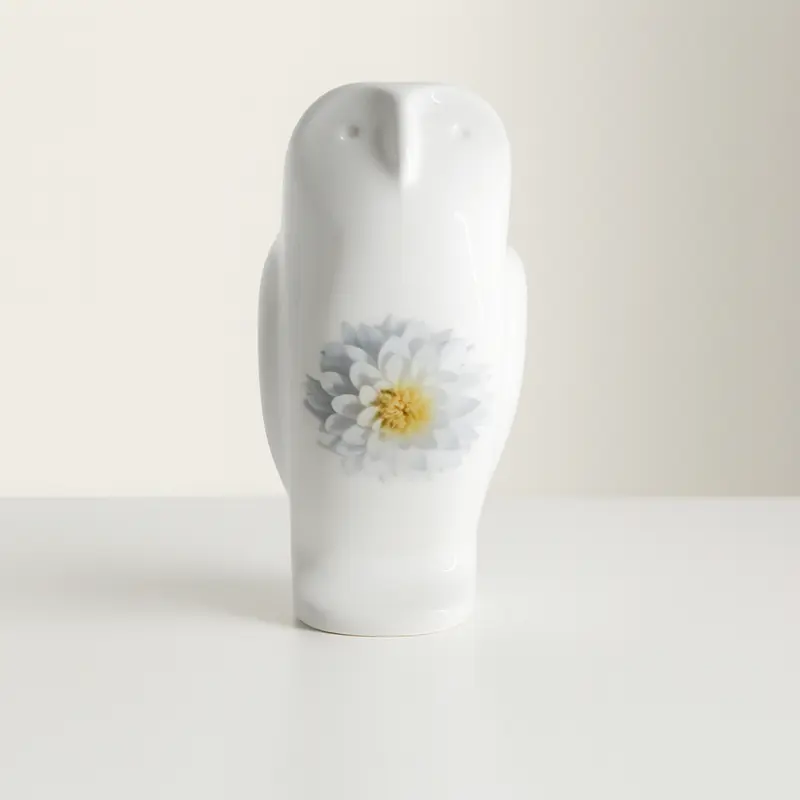 Ceramiche Viva Gufo Porcellana Decorativa H 18 cm