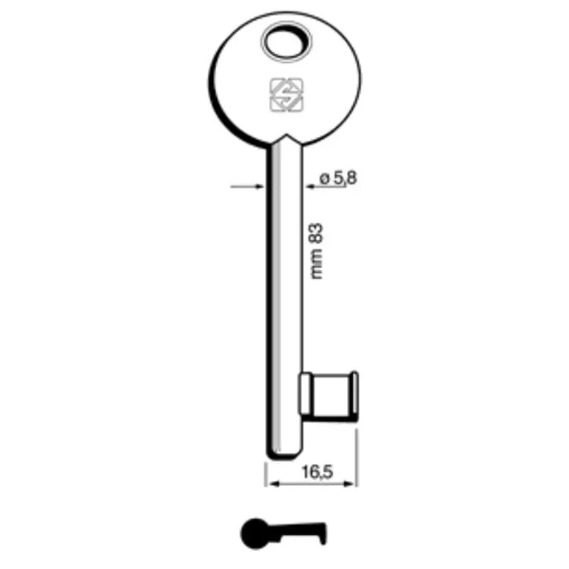 Chiavi Silca Patent Agb-Disp 6P1S Bz - 5 Pz