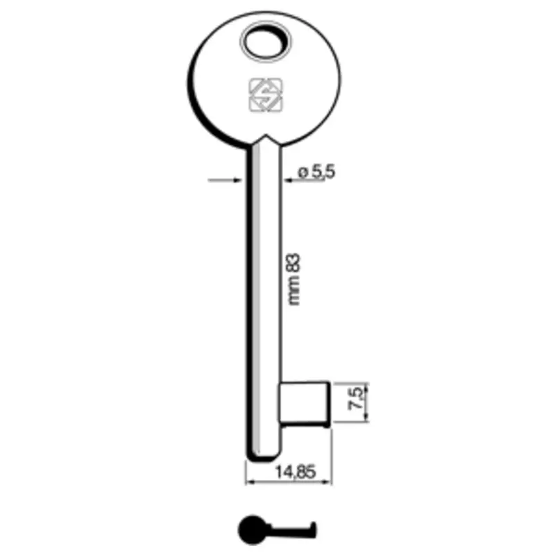 Chiavi Silca Patent Bon-P/Disp 6P2D Bz - 5 Pz