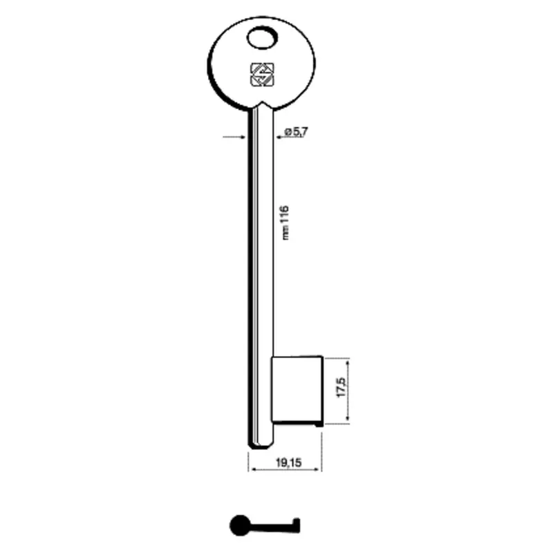 Chiavi Silca Patent Corni Pari 6P7D Ni - 5 Pz