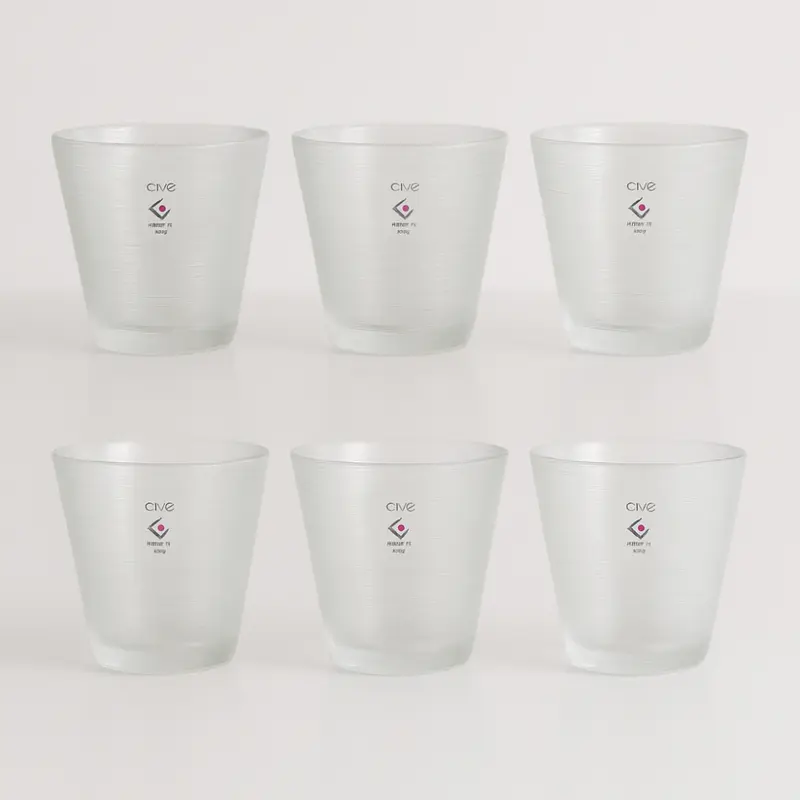 Cive Set 6 Bicchieri Tumbler Vetro Satinato 10,5x10 cm
