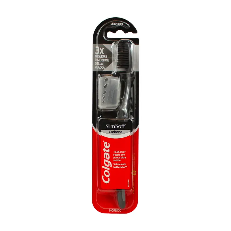 COLGATE SPAZZOLINO SLIM SOFT CARBONE MORBIDO SETOLE ANTIBATTERICHE