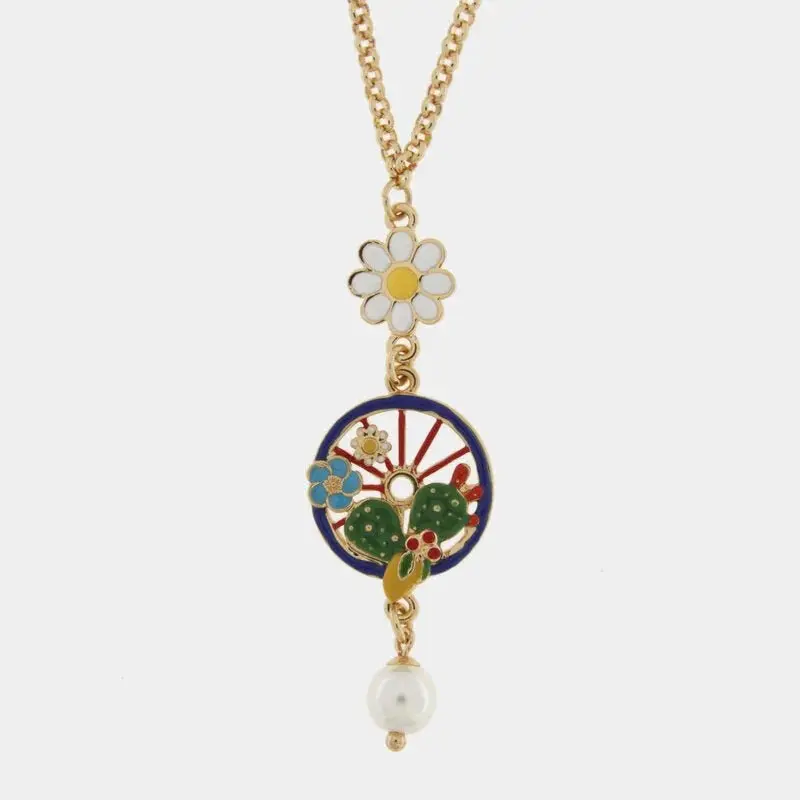 Collana in Metallo con ciondoli pendenti ruota | Rohome