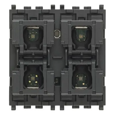Comando Domotico VIMAR 01481 - 4 Pulsanti LED RGB Attuatore Relè 16A 2 Moduli