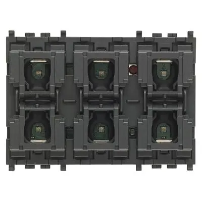 Comando Domotico VIMAR 01485 - 6 Pulsanti Luminosi LED RGB 3 Moduli Eikon Arké Plana