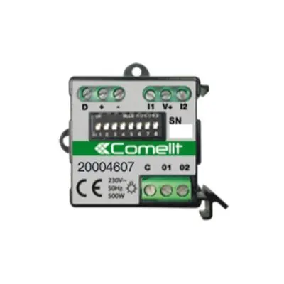 COMELIT 20004607 Modulo Domotico BUS - 2 Ingressi 2 Uscite Relè Smart Home Controllo Lampade 500W
