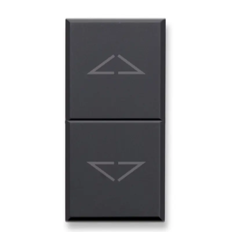 Commutatore Pulsante AVE 445053 Serie Tekla - 3 Posizioni 1P 10A Tapparelle 1 Modulo Antracite