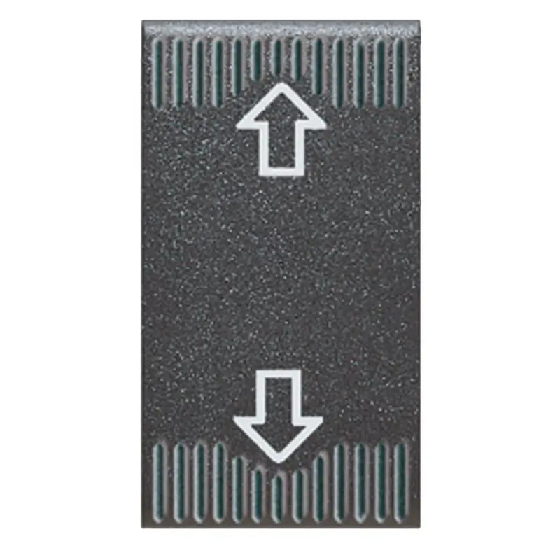 Commutatore Pulsante AVE 45353 Serie Noir - 3 Posizioni 1P 10A Tapparelle OFF Centrale