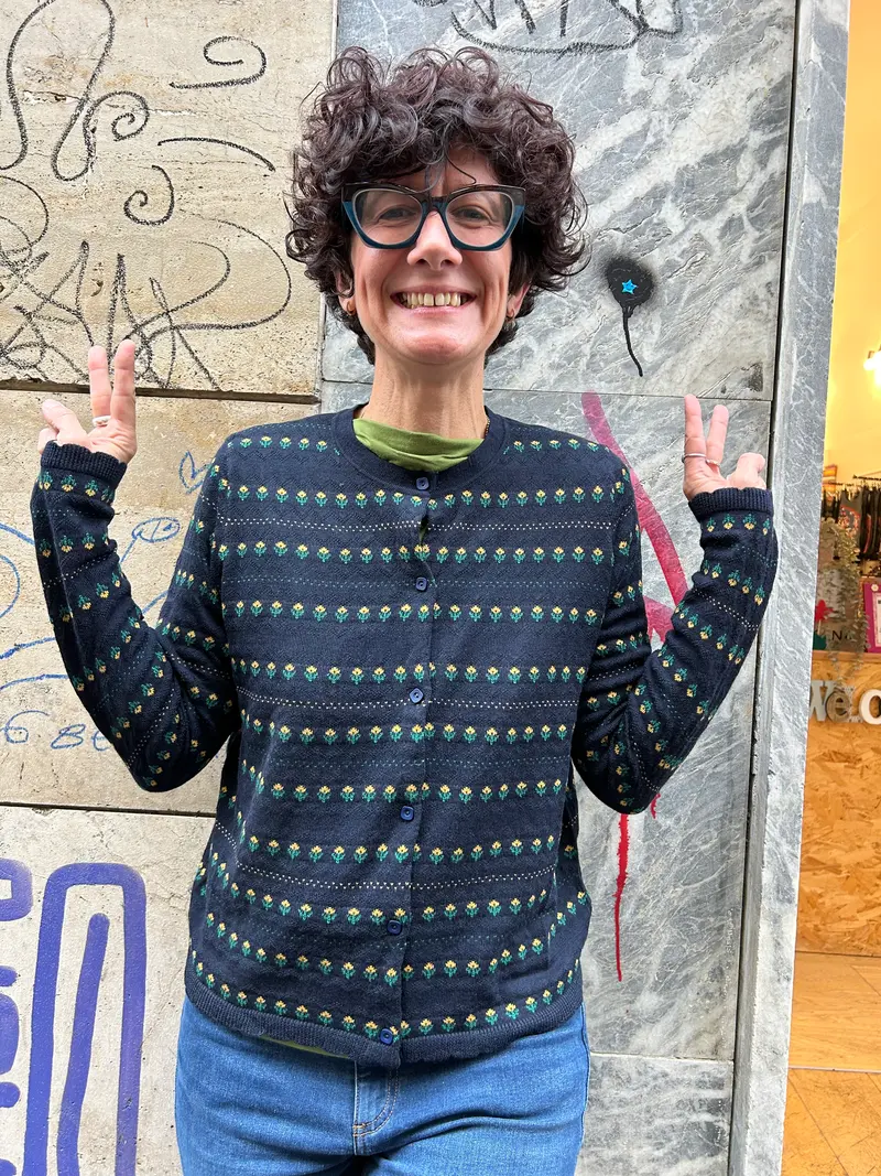 Compania Fantastica - Cardigan Blu Fiorellini