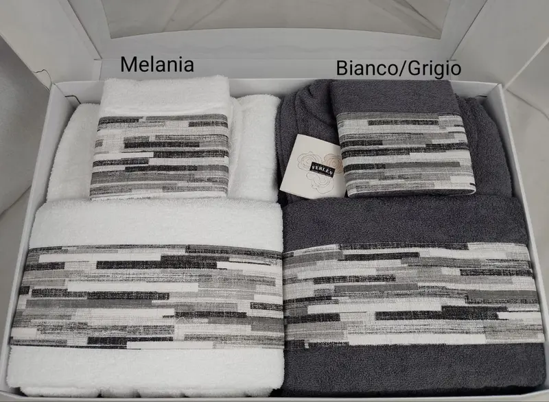 Completo Bagno 8 Pezzi con Balze Stampate
