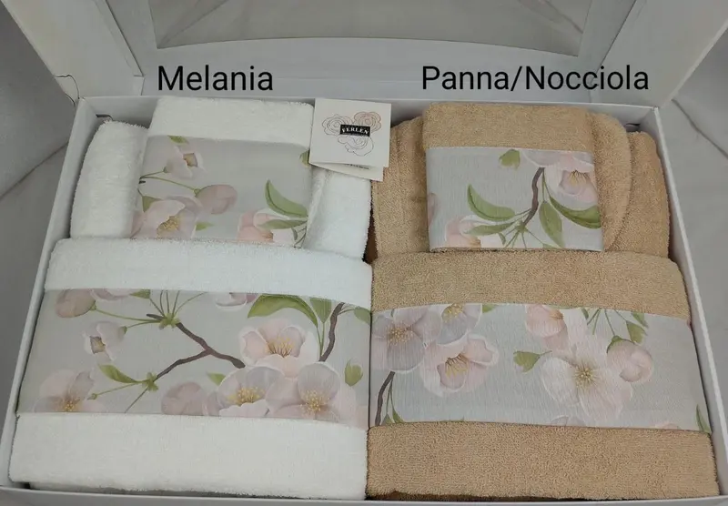 Completo Bagno 8 Pezzi con Balze Stampate