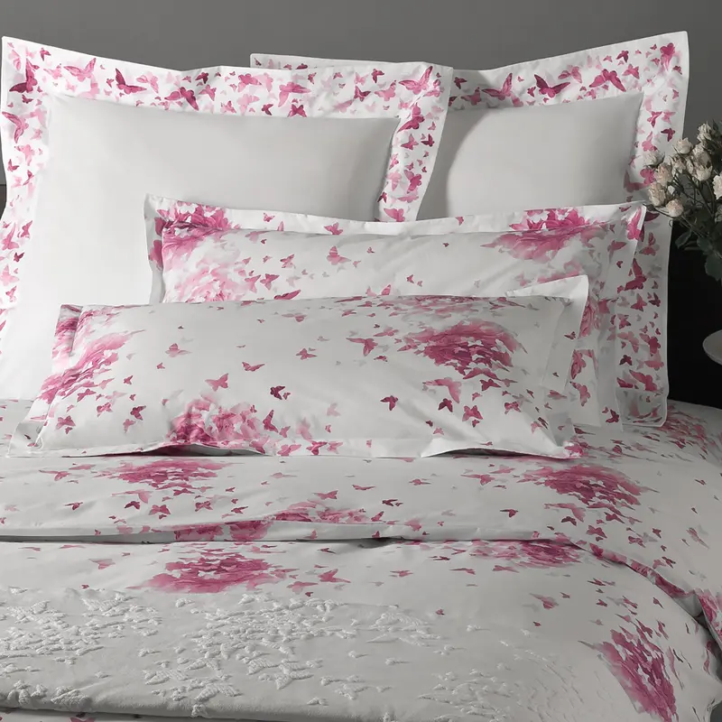 Completo Copripiumino Emporium Rose-e-farfalle Floreale in Percalle