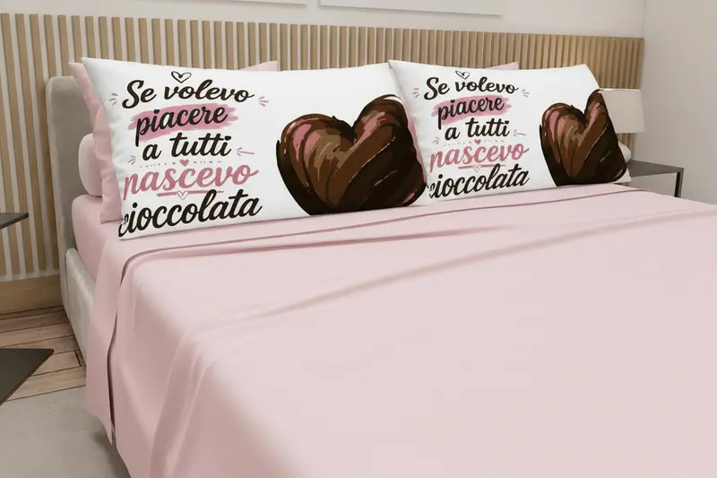 Completo lenzuola matrimoniale cuore