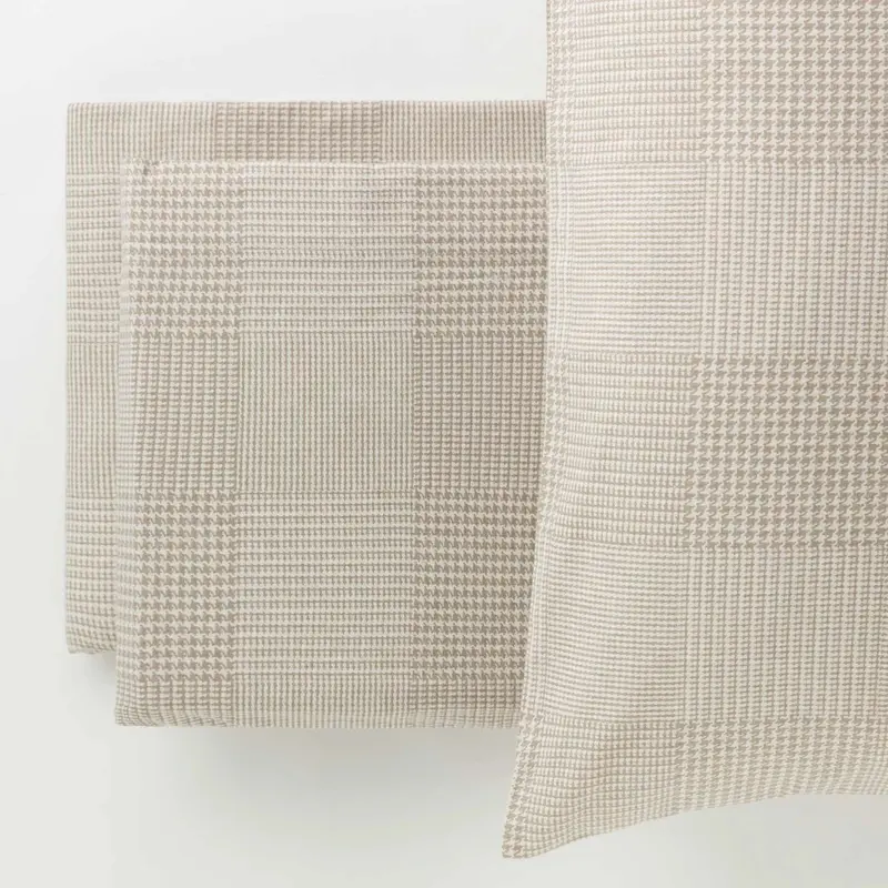 Completo letto in flanella tortora matrimoniale | Rohome