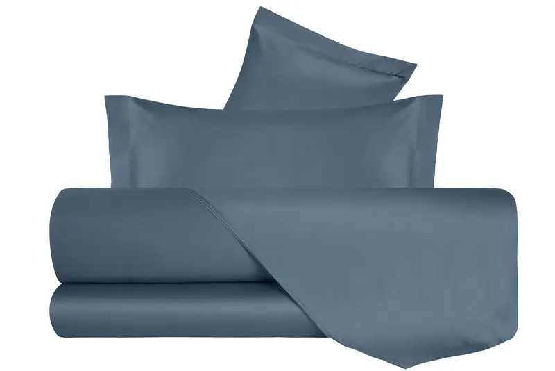 Completo Letto in Raso di puro cotone Grigio Ferro
