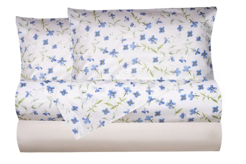 Completo letto lenzuola federe bifaccia double face stampa digitale in cotone made in italy RICORDI/PANNA