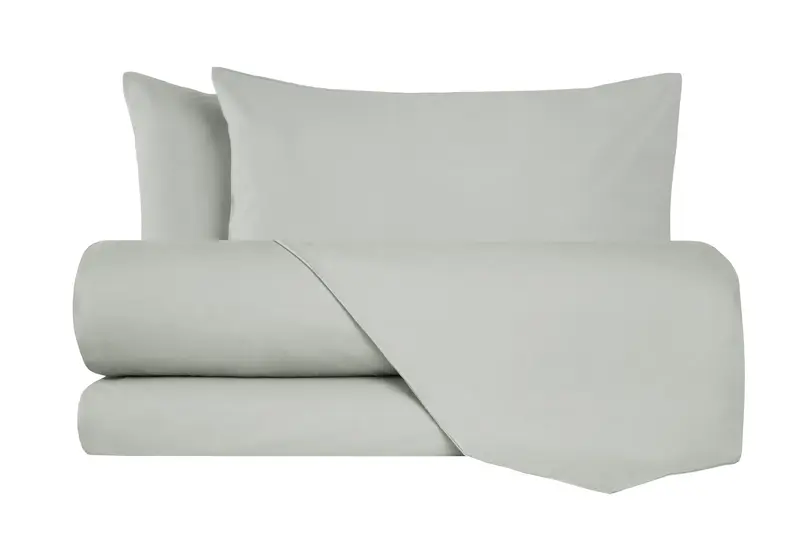 Completo letto lenzuola flanella caldo cotone 100% cotone Made in Italy  GRIGIO PERLA