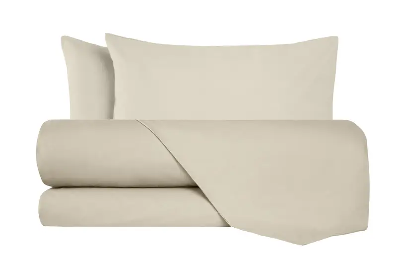 Completo letto lenzuola flanella caldo cotone 100% cotone Made in Italy  SABBIA