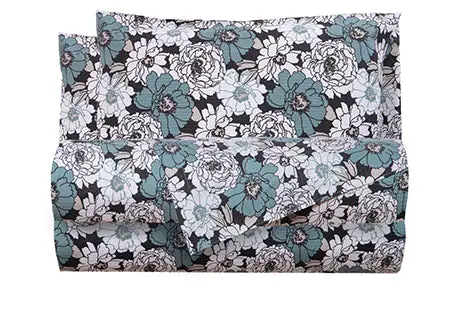 Completo letto lenzuola in cotone made in italy PEONIE BLU