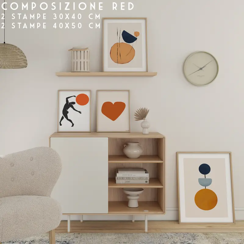 Composizione Red Abstract