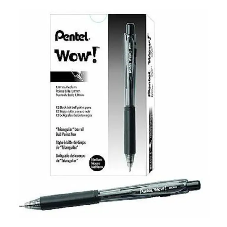Confezione 12 Penne a Sfera Wow Feel-it 1,0mm Nero