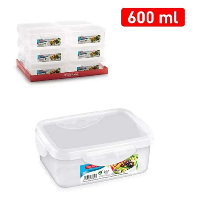 Contenitore Click Rettantolare per Alimenti - 600 ml