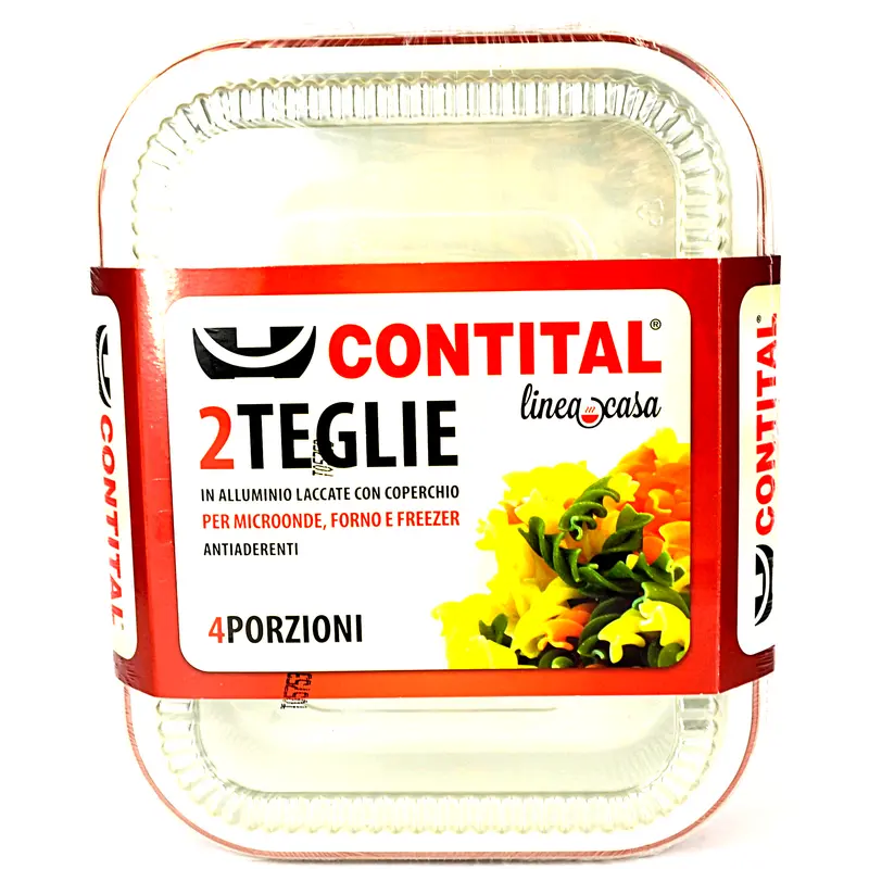 CONTITAL VASCHETTE + COPERCHIO 4 PORZIONI + 2 PEZZI MICROONDE / TRADIZIONALE / FREEZER . 850LR