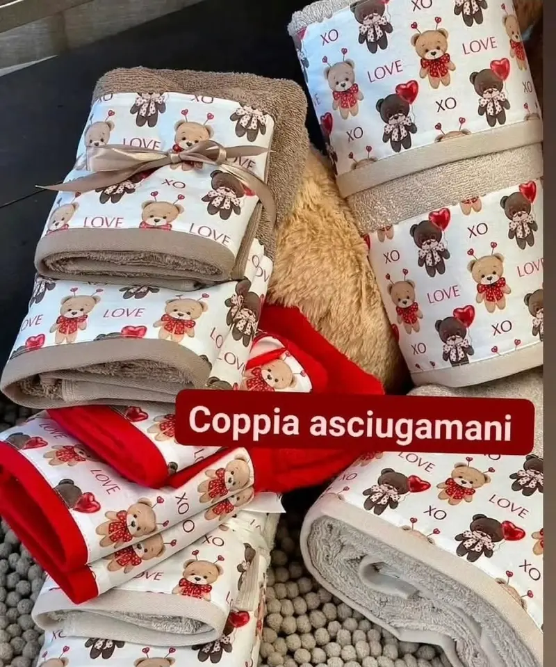 Coppia asciugamani orsetti