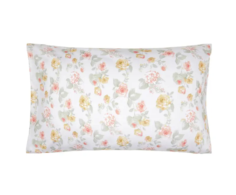 Coppia di federe in Raso di Puro Cotone, Made in Italy ROMANCE PESCA
