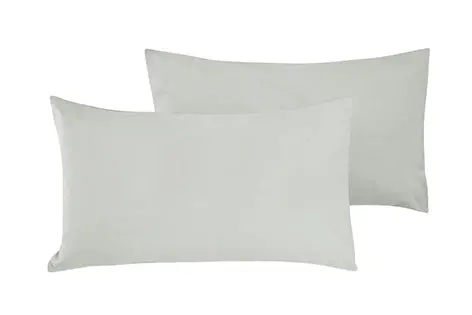 Coppia di federe Set di 2 federe copricuscino guanciale Letto in flanella caldo cotone 100% cotone Made in Italy GRIGIO PERLA